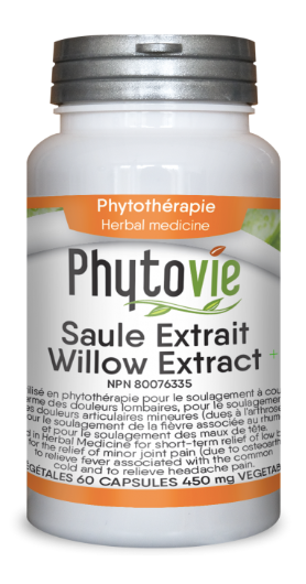 Phytovie - Saule Blanc - Douleurs articulaires et maux de tête - 60 capsules
